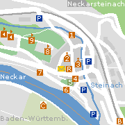 Sehenswertes und Markantes in der Innenstadt von Neckarsteinach