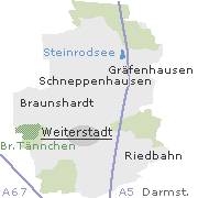 Orte im Stadtgebiet von Weiterstadt