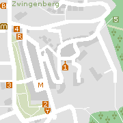 Markantes und Sehenswertes in der Innenstadt von Zwingenberg