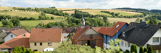 Blick in die Ortslage von Waldems-Steinfischbach