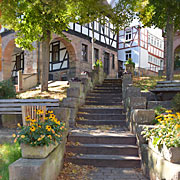 Brauereihaus ab Burgberg von Schlitz