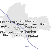 Lage einiger Orte im Stadtgebiet von 