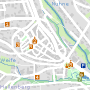 Markantes und Sehenswertes in der Innenstadt von Hallenberg