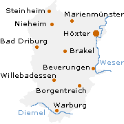 Höxter Kreis in Nordrhein-Westfalen