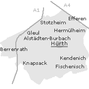 Hürth im Rheinland, Stadtteile