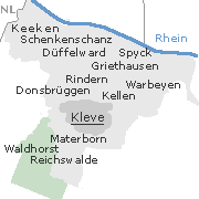 Lafe einiger Ortsteile im Stadtgebiet von Kleve