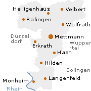 Mettmann Kreis in Nordrhein-Westfalen