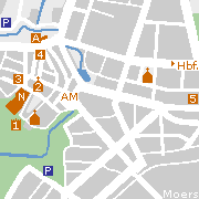 Moers, Sehenswürdigkeiten in der Innenstadt