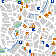 Sehenswertes und Markantes in der Innenstadt von Münster in Westfalen