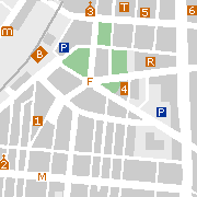 Oberhausen, Stadtplan Sehenswürdigkeiten in der Innenstadt