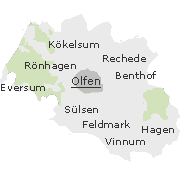 Lage von Ortsteilen im Stadtgebiet von Olfen