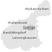 Stadtteile und Orte im Stadtgebiet von Spenge