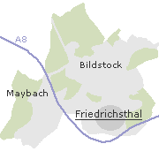 Lage einiger Orte im Stadtgebiet von Friedrichsthal