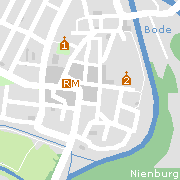Sehenswürdigkeiten und Markantes in der Innenstadt von Nienburg (Saale)