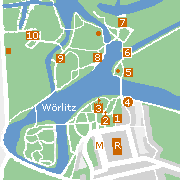 die Siedlungsstadt Wörlitz bei Dessau zählt zum Weltkulturerbe