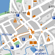 Borna in Sachsen, Sehenswürdigkeiten und Markantes in der Innenstadt