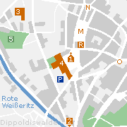 Dippoldiswalde, Stadtplan der Sehenswürdigkeiten in der Innenstadt