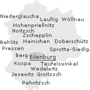 Einige wichtige Stadtteile von Eilenburg