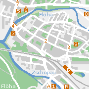 Sehenwertes und Markantes in der Innenstadt von Flöha