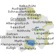 Lage einiger Ortsteile von Groitzsch