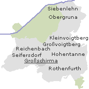 Lage der Ortsteile in der Gemeinde Großschirma
