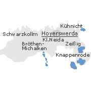 Hoyerswerda - Lage einiger Stadtteile