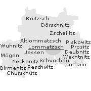Lage einiger Ortsteile von Lommatzsch