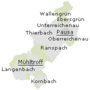 Lage einiger Ortsteile von