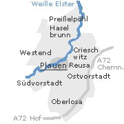 Plauen, einige Stadtteile