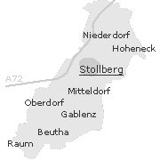 Lage einiger Ortsteile von Stollberg