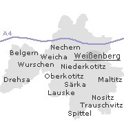 Lage einiger Ortsteile von Weißenberg - Mesto Wóspork