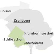 Lage einiger Ortsteile von  Zschopau