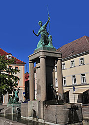 Großenhains Diana und Hirsche am Markt