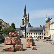 am Marktplatz von Burgstädt