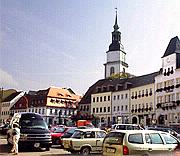 am Markt von Frankenberg in MittelSachsen