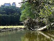 Schloss Biberstein an der Bobritzsch bei Freiberg - 8/2000 auch hier die Katastrophe