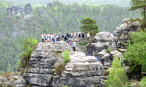 auf der Bastei im Nationalpark Sächsische Schweiz