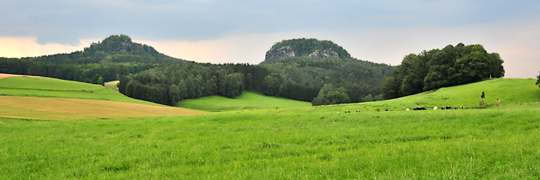 Vorboten der Sächsischen Schweiz nahe Struppen