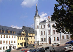 Kirchberger Markplatz mit starker Hanglage