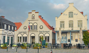 Marktplatz in Meldorf im Dithmarschen