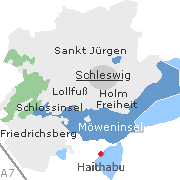 Ortsladge der Schleswiger Stadtteile