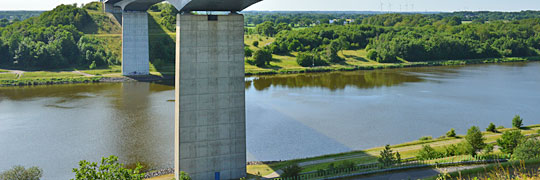 Nord-Ostsee-Kanal, überbrückt