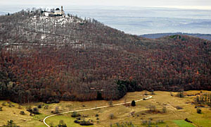 Blick zur Burg Teck