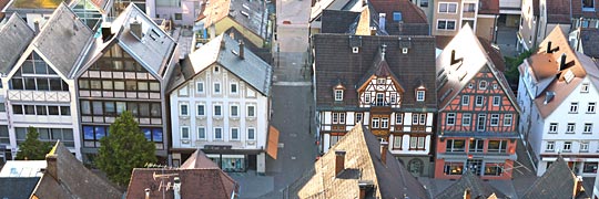 Blick von der Burg auf das alte Heidenheim an der Brenz