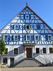 Fachwerkgebäude Gasthaus Hirsch, schönes Fachwerkgebäude in Dörzbch