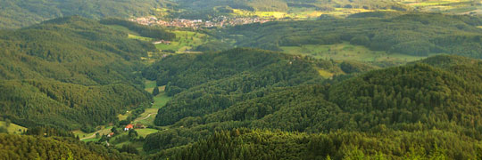 vom Blauen ins Markgräfler Land mit Kandern geblickt