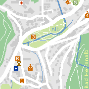 Sehenswertes und Markantes in der Innenstadt von Bad Herrenalb