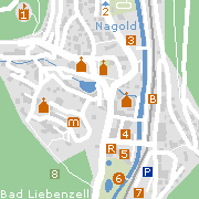 Sehenswertes und Markantes in der Innenstadt von Bad Liebenzell