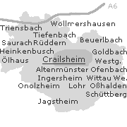 Lage einiger Stadtteile von Crailsheim