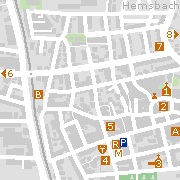 Markantes und Sehenswürdigkeiten in der Innenstadt von Hemsbach